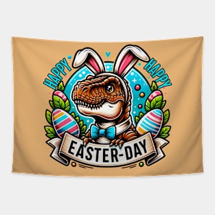 Happy Easter Day T-Rex Tapestry