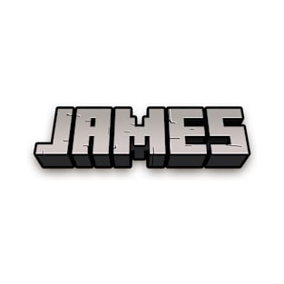 James - Custom Minecraft Nametag T-Shirt