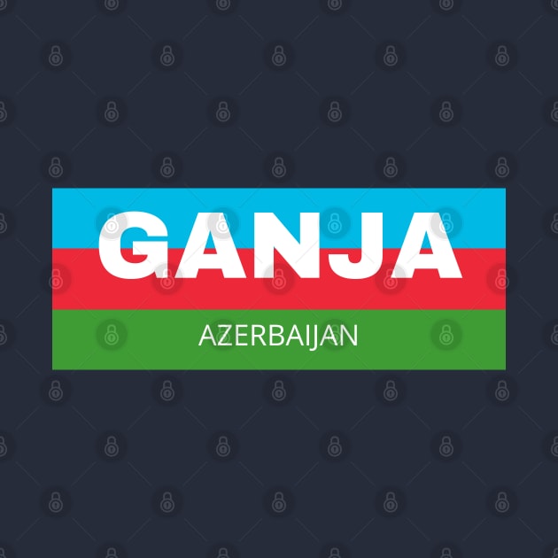 Ganja City in Azerbaijan Flag Colors Stripes by aybe7elf