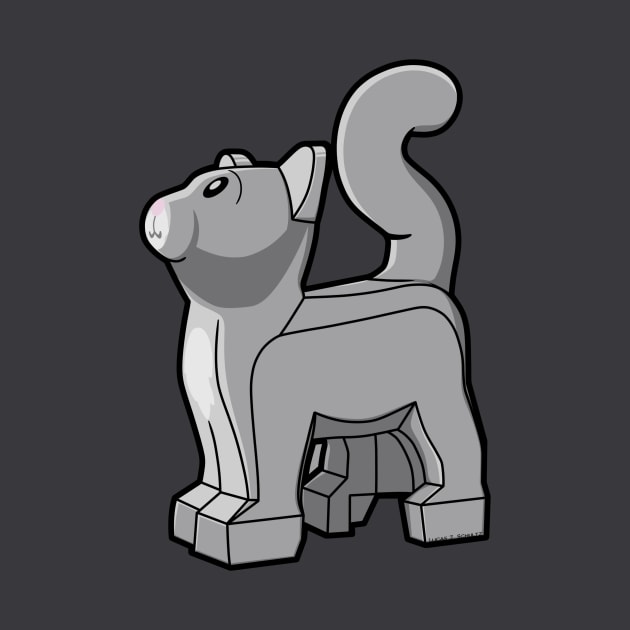 LEGO Cat (Light Grey) by schultzstudio