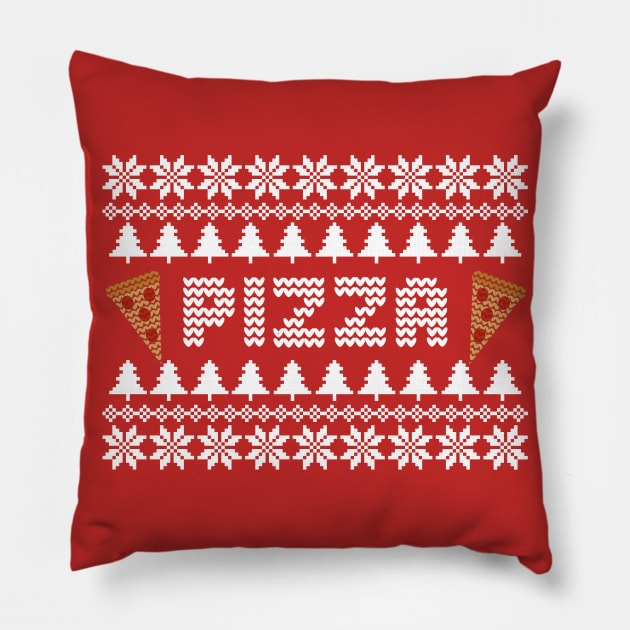 Christmas Pizza Pillow by LunaMay