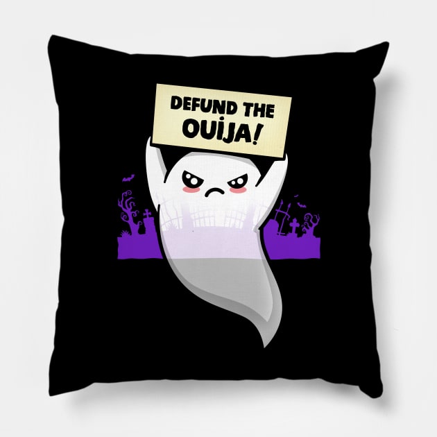 Funny Original Kawaii Halloween Activist Cute Ghost Pillow by Originals By Boggs