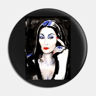 Morticia Addams Pin