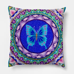 Butterfly Love Mandala Pillow