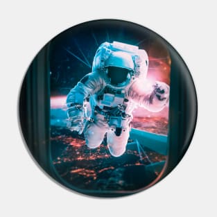 astronaut rescue plane. sci-fi Pin