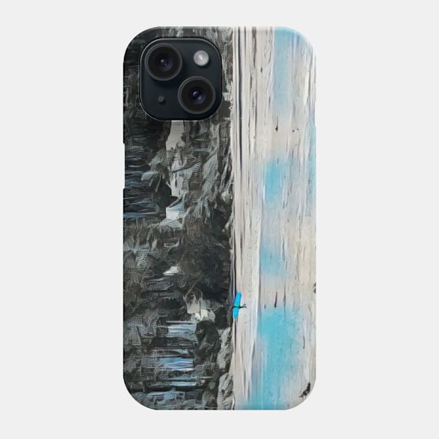 Blue surf Phone Case by SandiLin