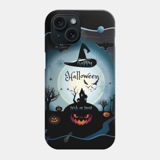 Halloween Night Party Decoration. Treat or Trick Characters Paper Art, Cut paper Handmade style. T-Shirt Phone Case