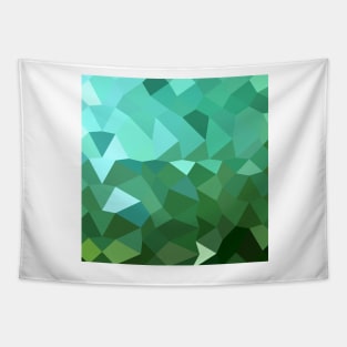 Dartmouth Green Abstract Low Polygon Background Tapestry
