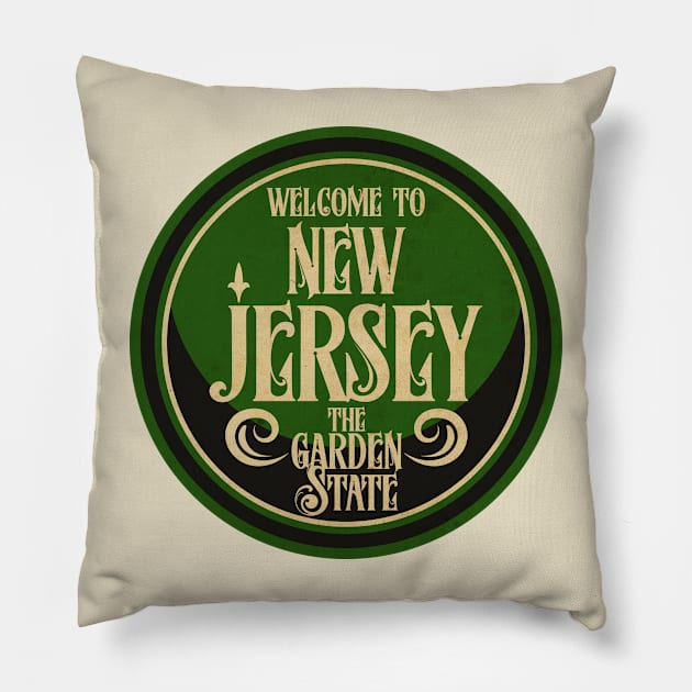 New Jersey, The Garden State Pillow by CTShirts