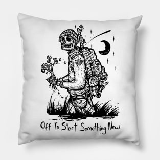 Off to Start Something New Pillow