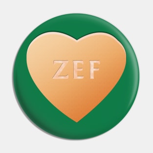 Zef Candy Heart - Orange Pin