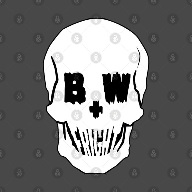 Black & White Fright Skull by zombill