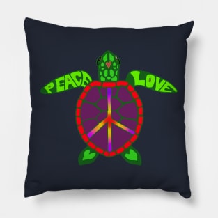 Peace love sea turtle Pillow