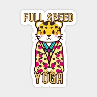 Cheetah yoga Magnet