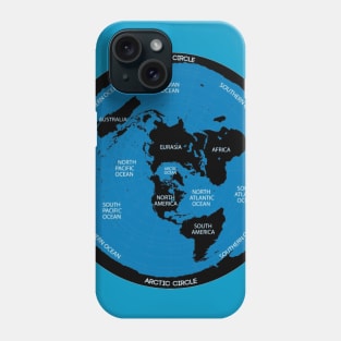 The Flat Earth Map Phone Case