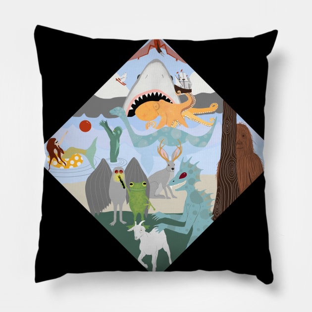 Cryprid Creature Land Pillow by ahadden