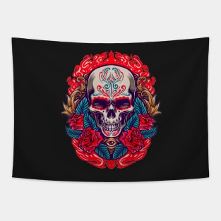 Day of the Dead Mexican Skull Tapestry