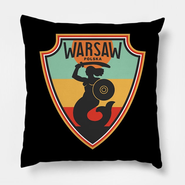 Warsaw Poland Pillow by deadright