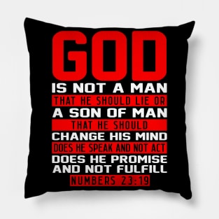 Numbers 23:19 God Is Not A Man That He Should Lie Pillow