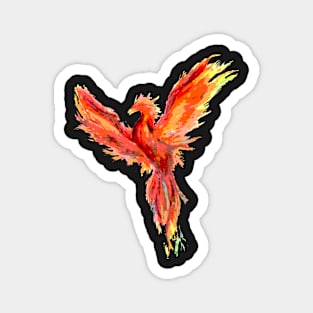 Posterized phoenix Magnet