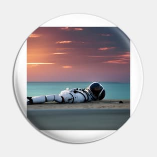 Relaxing Astronaut Pin