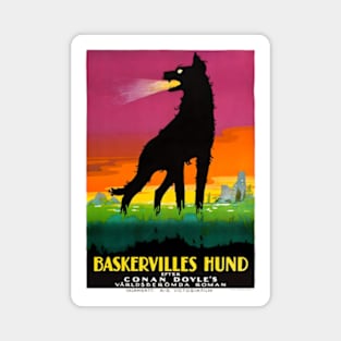 The Hound of the Baskervilles - 1929 Swedish Film Poster - Sherlock Holmes Magnet