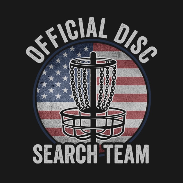 Official Disc Search Team Funny Disc Golf Player by Visual Vibes