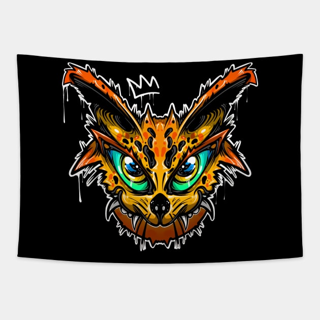 Graffiti Cat Tapestry by Graffitidesigner