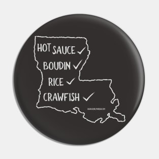 Louisiana Food List Pin