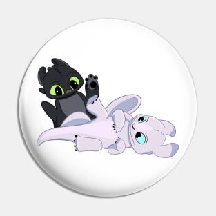 Cute baby dragons from cartoon How to train your dragon 3 night and light fury Pin