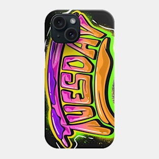 Tuesday Typography Lettering Phone Case