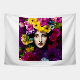 Flower Face Tapestry