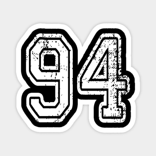 Number 94 Grungy in white Magnet