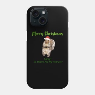 Squirrel With Santa Hat T-shirt Phone Case