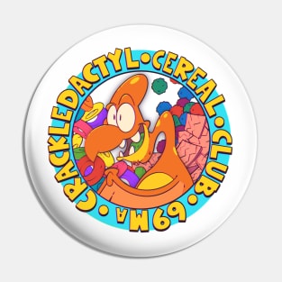 The CrackleDactyl Cereal Club Official Member Tee Pin