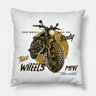 Scrambler Motorcycles, Two Wheels Move the Soul, Japanese Bike Pillow