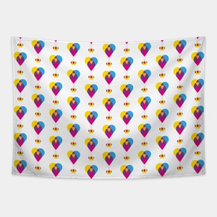 Love hot air balloon pattern Tapestry