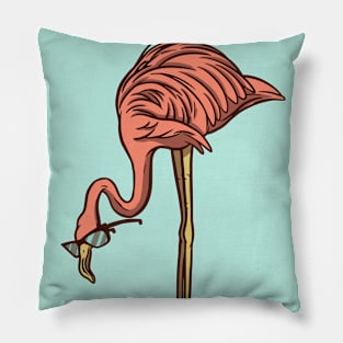 Cool Flamingo with Sunglasses Pillow