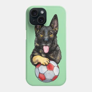 German Shepherd Soccer Ball Phone Case