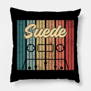 suede cassette retro vintage Pillow