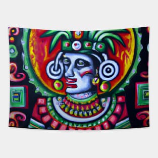 Aztec Warrior Painting Tapestry