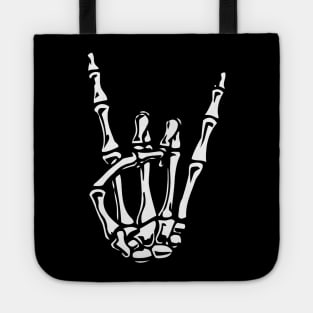 Rock On Skeleton Hand Tote