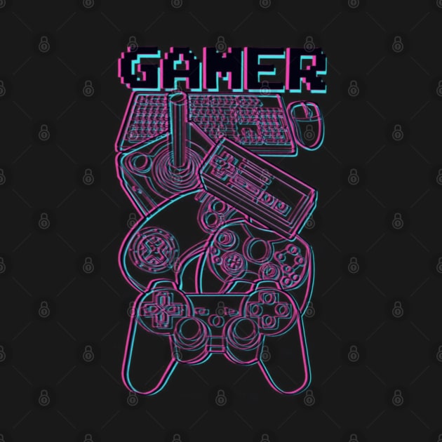 Gamer gamer gaming for life by AustomeArtDesigns