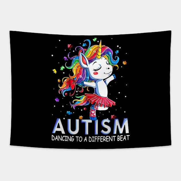 Autism Dancing To A Different Beat Tapestry by Schoenberger Willard