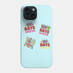 Colorful 100th Day Of School Stickers Pack Phone Case