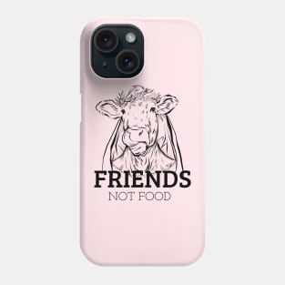 Friends Not Food | Go vegan for the animals Phone Case