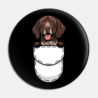 Funny German Shorthaired Pointer Pocket Dog Pin