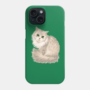 Cat with green eyes Phone Case