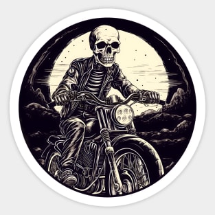 SMALL SKELETON CYCLIST STICKERS —  – The