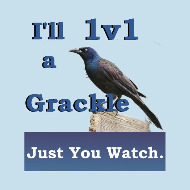 I'll 1v1 a Grackle Just You Watch Slogan Tee by nhitori